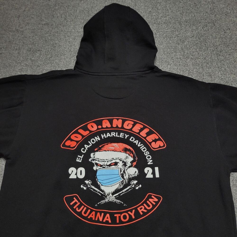 Solo Angeles Hoodie Men Extra Large Black Harley Davidson El Cajon Tijuana 2021